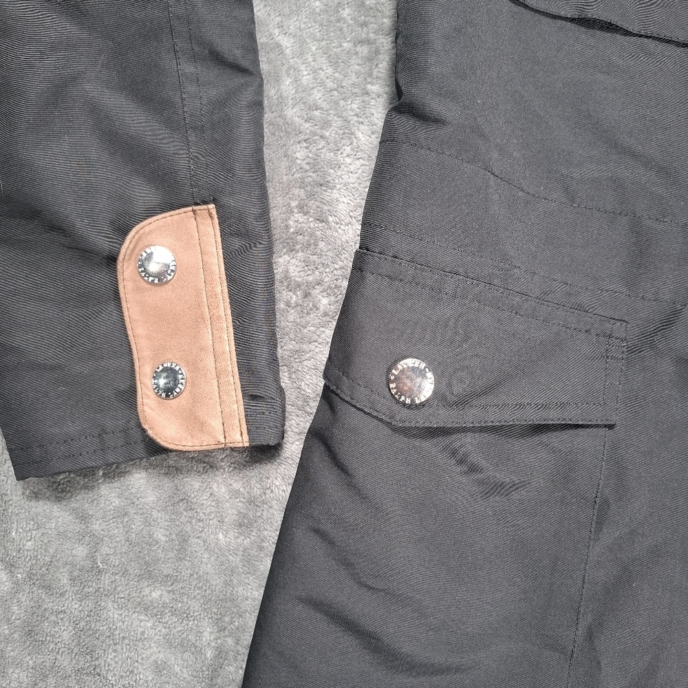 Lauren Ralph Lauren Women's Full Zip Coat Jacket Size M Leather Trim Casual - Picture 4 of 12